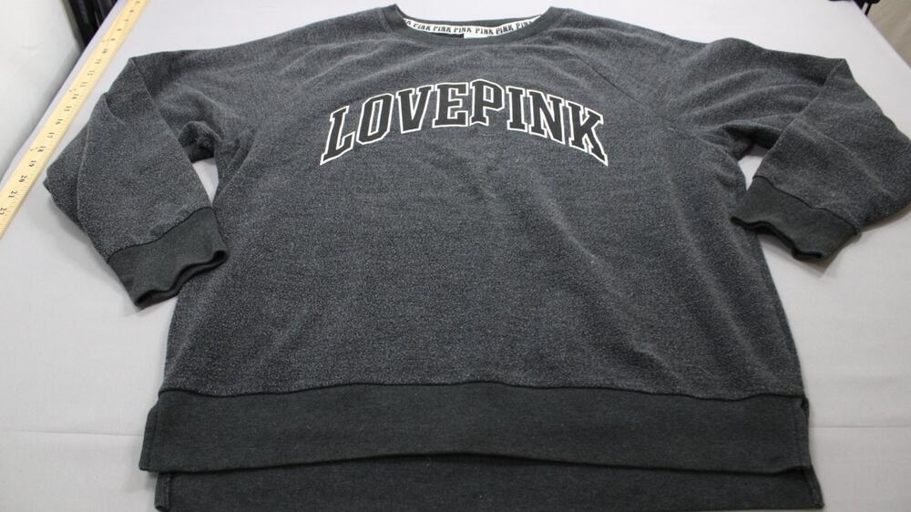 Pink Victoria's Secret By Victoria's Secret Pink Love Sweatshirt Womens M Gray